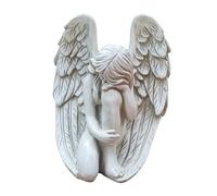 Statue d'art - Statues de Jardin en résine d'ange, Figurine d'intérieur et d'extérieur, décoration Cadeau pour la Maison, Le Patio, la Cour et Le Jardin(White C)