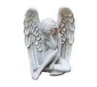 Statue d'art - Statues de Jardin en résine d'ange, Figurine d'intérieur et d'extérieur, décoration Cadeau pour la Maison, Le Patio, la Cour et Le Jardin(White A)