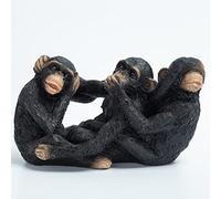 Statue de 3 singes sages Voir Aucun Mal N'entendre Aucun Mal ne Parler Pas de Mal Figurines de Singe en résine Trois vérités de l'homme Sculptures Bureau à Domicile Ornements de Bureau