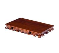 Statue de base pour bonsaï - Support rectangulaire d'intérieur - Petite table basse - Statue de Bouddha en pierre étrange - Décoration pour la maison et le bureau - Base en bois - Pied bonsaï (30 cm)