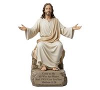 Statue de bénédiction 2026 avec socle « Ich immer bei dir » comme sculpture inspirante en résine pour votre bureau ou salle de prière (B, taille unique)