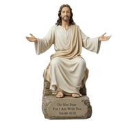 Statue de bénédiction 2026 avec socle « Ich immer bei dir » comme sculpture inspirante en résine pour votre bureau ou salle de prière (A, taille unique)