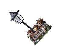Statue de bienvenue en résine Highlands Cattle Sign Sculpture Jardin Artwork Statue en résine Paysage Figure pour patios Porche Amélioration Statue de jardin