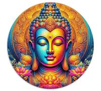 Statue de Bouddha 1000 Pièces Puzzle pour Adultes Et Enfan Puzzle Rond Décompression Créative Jeu Cadeau Unique 1000pcs (67.5x67.5cm)