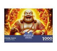 Statue de Bouddha 1000 Pièces Puzzle pour Adultes Jeux De Défi Familial Divertissement Apaisant Cultiver l'esprit D'équipe Cadeaux pour Adultes 38x26cm/1000pcs