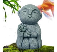 Statue de Bouddha d'extérieur | Statue de Moine Bouddha en pierre de jardin - Adorable sculpture bouddhiste spirituelle pour yoga, salle de bain, pendaison de crémaillère, maison, fontaine, aquarium