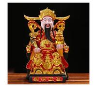 Statue de Bouddha Dieu de la Richesse Statue - Charme Chinois de la prospérité Décoration de la Maison Cadeau Attirer la Richesse et la Bonne Chance, Décoration Feng Shui Cadeau pour l'ouve