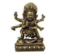 Statue de Bouddha du Dieu de la Richesse à Six Bras, Sculpture, décoration Artisanale rétro et Ancienne, décorations pour la Maison