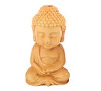 Statue de Bouddha en Bois, Figurines de Petit Moine, décoration de Maison, Ornement de Voiture