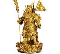 Statue de Bouddha en cuivre Pur Guan Gong Bijoux Dieu Richesse Dieu Statue Salon Feng Shui Bijoux Artisanat Richesse Bouddha Jardin Bon