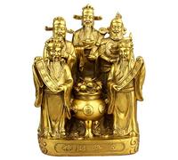 Statue de Bouddha en Laiton, Dieu de la Richesse, Statue du Dieu de la Richesse à Cinq Voies, Décoration d'ameublement pour la Maison