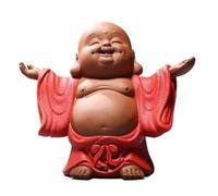 Statue de Bouddha en Méditation Thaïlande Statue De Bouddha Rieur Pour La Bonne Chance, Sable Violet, Heureux, 10,4 Cm Hauteur, Chinois Pour Maison, Le Bureau, Décoration Voiture la Terrasse(A)