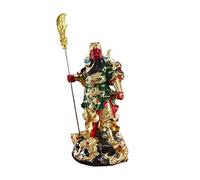 Statue de Bouddha Feng Shui Chinois Guan Yun Chang Statue Robe Verte/Robe Rouge Dieu de la Richesse Guan Gong Décoration 25,6 Pouces Décor Feng Shui Meilleur Cadeau d'ouverture Jardin de Bo