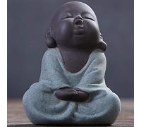 Statue de Bouddha Figurine de Moine d'intérieur, Sculptures de Yoga, décoration Artisanale en céramique, Ornements de Voiture, de Maison, de Fleurs de Sable, décorations de, B