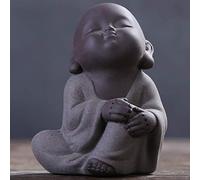 Statue de Bouddha Figurine de Moine d'intérieur, Sculptures de Yoga, décoration Artisanale en céramique, Ornements de Voiture, de Maison, de Fleurs de Sable, décorations de, C