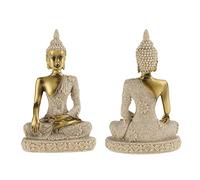 Statue de Bouddha, Mini Statue de Bouddha en Grès Sculptée à la Main, Figurine en Grès, Artisanat 11 X 6,5 X 3,8 Cm, Statue de Bouddha, Sculpture, Décoration de Maison