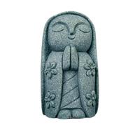 Statue de Bouddha miniature en grès - Statue de Bouddha miniature en grès - Petites statues de Bouddha, petite figurine de moine de style japonais en grès bleu, statues de moine en pierre, convient