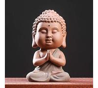 Statue de Bouddha Ornements Pose Assis Figurine de Moine Inde Yoga Mandala Sculptures Figurine Thé Animal Zen Plateau à Thé Chambre Bureau Décoration Artisanat,B