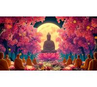 Statue de Bouddha Puzzle 1000 pièces Cadeau Unique Jeu éduKatzeif Challenge Toy de qualité supérieure Peinture Art pour Adultes et Enfants à partir de 12 Ans 38x26cm/1000pcs