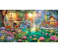 Statue de Bouddha Puzzle 1000 pièces en Papier recyclé - Jeu éduchatiF & Détente Activité à Domicile pour Adultes 38x52/1000pcs