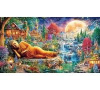 Statue de Bouddha Puzzle 1000 pièces pour Adultes - Papier recyclé Cadeau Amusant & Jeu Familial Stimulant 38x26/1000pcs