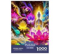 Statue de Bouddha Puzzles 1000 Pièces Cadeau Unique Jeu Éduchatif Challenge Toy À De Qualité Supérieure Peinture Art pour Adultes Enfants 38x26cm/1000pcs