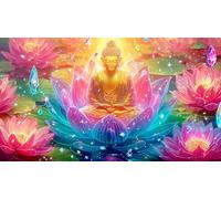 Statue de Bouddha Puzzles 1000 Pieces Cadeau Unique Jeu éduKatzeif Challenge Toy de qualité supérieure Peinture Art pour Adultes et Enfants 38x52cm/1000pcs