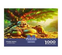 Statue de Bouddha Puzzles Divertissement Créatif Activités Familiales Stimulantes 1000 Stukjes Style mythologique Chinois Casse-tête Qualité Premium pour Adultes 70x50cm/1000pcs