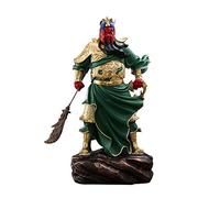 Statue de Bouddha réaliste Guan Gong Dieu de la Richesse Statue Robe Verte/Robe Rouge Guan YU Feng Shui Décoration de Bureau à Domicile Ornements de Table Bons Cadeaux Porte-Bonheur Jardin