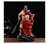 Statue de Bouddha réaliste Guan Gong Dieu de la Richesse Statue Robe Verte/Robe Rouge Guan YU Feng Shui Décoration de Bureau à Domicile Ornements de Table Bons Cadeaux Porte-Bonheur Jardin