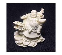 Statue de Bouddha rieur Dragon Chinois Tortue - Sculpture Feng Shui Dieu de la richesse pour décoration de la maison - Décoration d'art moderne et ornements Feng Shui de bon augure