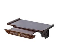 Statue de Bouddha - Table d'autel - Table de prière bouddhiste en bambou avec tiroirs pour salon, chambre, bureau, méditation