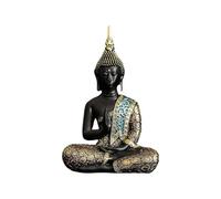 Statue de Bouddha thaïlandais - Artisanat en résine Asie du Sud-Est - Décorations créatives de décoration d'intérieur pour porche - 11 x 5,8 x 16 cm - Décoration spirituelle unique pour la méditation