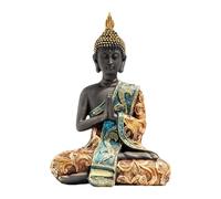 Statue de Bouddha thaïlandais d'Asie du Sud-Est - Décoration créative en résine pour porche et jardin - 11 x 5,8 x 16 cm - Artisanat spirituel unique pour la méditation et les espaces zen