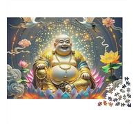 Statue de Bouddha Thème Pacifique Puzzle 1000 Pièces pour Adultes Détente Collection d'art 52x38cm/1000pcs