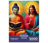 Statue de BouddhaPuzzles 1000 Pieces Cadeau Unique Jeu Éducatif Challenge Toy À De Qualité Supérieure Peinture Art pour Adultes Et Enfants À Partir De 12 Ans 70x50cm/1000pcs