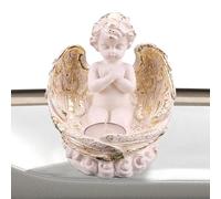 Statue de bougeoir Ange, Bougeoirs votifs de Statue d'ange de chérubin Vintage avec Colonne Romaine, Sculpture décorative d'ange d'église pour Le décor Nuptial de baptême de Douche de bébé