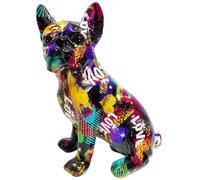 Statue de Bouledogue Français, Décoration D'intérieur Moderne, Graffiti Créatif, Figurines D'art En Résine Colorée, Sculptures D'animaux, Décoration D'intérieur for La Maison, Le Bureau, Cadeau(Color: