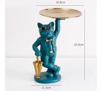 Statue de Bulldog en résine pour le bureau Magnifique porte-clés en résine pour le bureau de Bulldog pour le porche de la maison Chiens verts