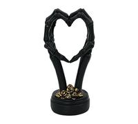 Statue de bureau geste à la main d'os - Figure d'Halloween, sculpture fantomatique | Statue gothique sombre avec des mains en forme de coeur. pour pièce maîtresse de table d'Halloween, déco