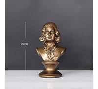 Statue de buste de Mozart en résine - Décoration d'intérieur grecque classique pour les amateurs de musique, figurine de collection, 29 x 17 x 12,5 cm pour les amateurs de musique