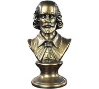 Statue de buste William Shakespeare - Figurine décorative en résine pour la maison et le bureau, sculpture souvenir de Shakespeare, cadeau littéraire pour les amateurs de livres et les collectionneurs