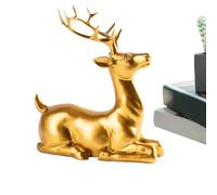 Statue de cerf | Figurine de cerf rustique | Description en résine à collectionner, aspect attachant, fourniture de fêtes décoratives pour entrée de maison de campagne, studio, restaurant