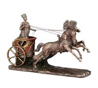 Statue de chariot de la reine égyptienne avec motif de véronese