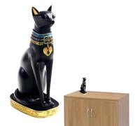 Statue de chat égyptien | Artisanat en résine de chat de l'Égypte ancienne, figurine douanière exotique, figurine en résine, collection de bijoux, famille pour la maison