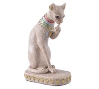 Statue de chat mau égyptien en grès sculpté à la main, figurine de collection, décoration de la maison