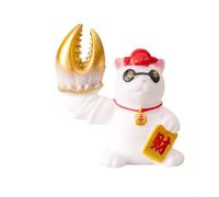 Statue de chat porte-bonheur en résine avec main géante agitant les muscles, figurine créative de fortune pour décoration de maison, bureau, décoration de richesse Feng Shui (4)