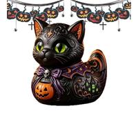 Statue de chat Shexen de minuit - Chat noir effrayant pour Halloween