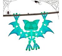 Statue De Chauve-souris Squelette | Statue Réaliste | D'Halloween Imprimé 3D | Installation Rapide | Facile À Nettoyer | 22x14x5cm | Pour Une Affichage Mural En Plein Air De Jardin De Jardin