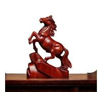 Statue de cheval à énergie positive, figurine en bois de l'année du cheval 2026 pour cadeaux du Nouvel An chinois, chevaux de feu rouge, décoration de bureau Feng Shui pour richesse et chance